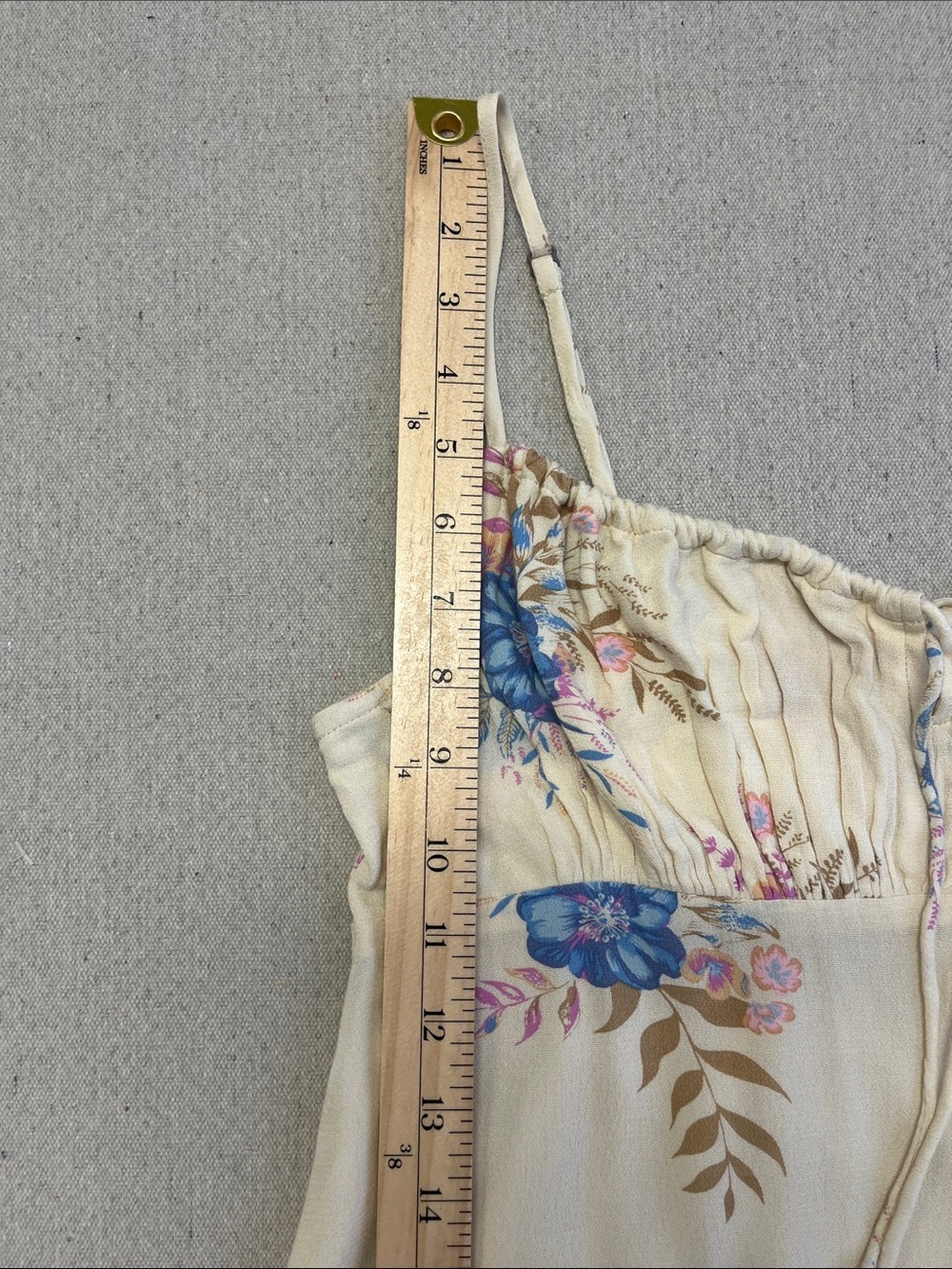 Lucky Brand Floral Midi Dress XS Boho Sleeveless Adjustable Straps - Picture 12 of 16